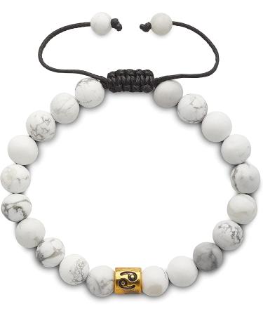 Gemstones Magnetic Healing Bracelet - Natural Crystal Howlite - Adjustable for Men and Women - Chakra Balance, Pain and Stress Relief - Aromatherapy Bracelet for Meditation and Yoga - Buy Online on GoSupps.com