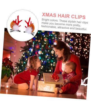 Angoily 2 Pairs Christmas Hair Clips Christmas Antler Hair Clip Billed Hair Clips Christmas Reindeer Antlers Headband Hair Clips Hair Claw Clips for Girls Women Hair Flannel Animal Ear - Buy Online on GoSupps.com