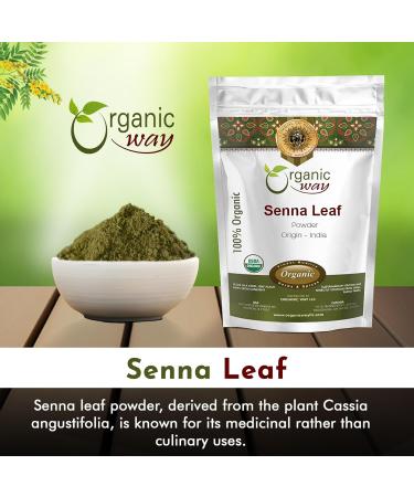 Organic Way Senna Leaf Powder - Premium Grade Organic & Kosher Certified | Vegan Non-GMO Gluten-Free Superfood | USDA Certified | Ships Internationally (1 LB - Buy Online on GoSupps.com