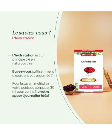 SuperDiet Cranberry Bio Urinary Comfort 20 ampoules of 10 ml or 200 ml - Buy Online on GoSupps.com
