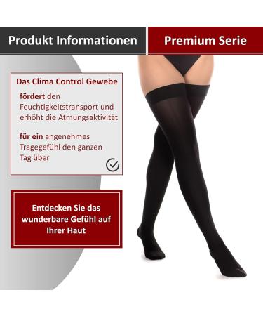 RIEMTEX PREMIUM Compression Stockings CCL2 23-32 mmHg Closed Toe Thigh Highs for Men & Women - Size 3 - Black - International Shipping - Buy Online on GoSupps.com