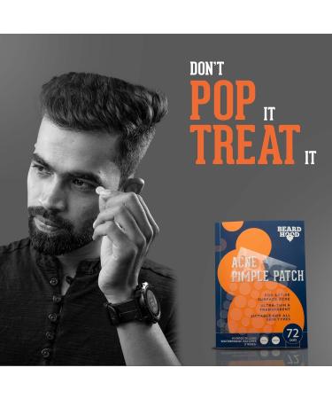 Beardhood Acne Pimple Patch | 72 Hydrocolloid Waterproof Acne Patches | Overnight Pimple Relief for All Skin Types - Buy Online on GoSupps.com