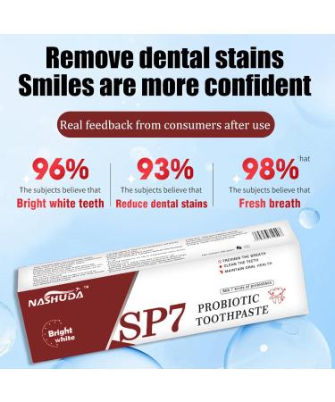 SP7 Probiotic Whitening Toothpaste - Ultra Stain Removal & Deep Cleaning Care for Bright Smiles - Buy Online on GoSupps.com