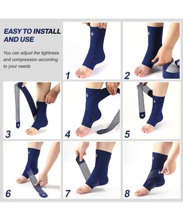 NEENCA Ankle Brace for Sprained Ankle | Compression Sleeve & Stabilizer for Pain Relief | Removable Strap for Plantar Fasciitis & Achilles Tendonitis | Suitable for Men & Women - Size Large Right - Buy Online on GoSupps.com