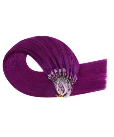 Buy Ugeat Purple Microring Extensions - Real Hair 60cm Smooth Colorful Micro Extensions - Buy Online on GoSupps.com