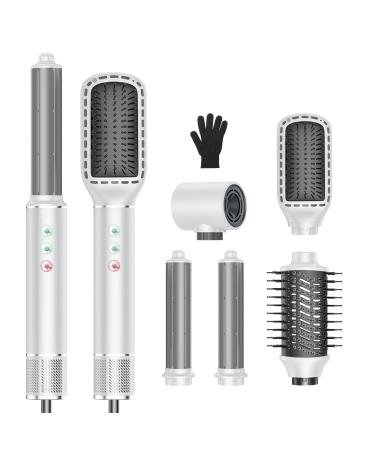5 In 1 Airstyler Hair Styler with 110000 U/min High -speed motor hair dryer Warm air brush hair styler 320 millions Lonic hair styler set with air curling iron hairdryer smoothing brush light quiet white white - Buy Online on GoSupps.com
