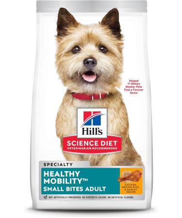Hill's Science Diet Adult Healthy Mobility Small Bites Dry Dog Food 4 lb Bag & Senior 7+ Small Bites Dry Dog Food Chicken Meal Barley & Brown Rice Recipe 5 lb Bag - Buy Online on GoSupps.com