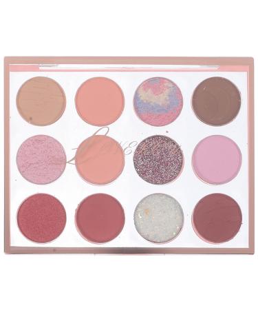 balacoo Eyeshadow Plate Makeup Eye Shadow Powder 12 Grids Eye Shadow Palette for Bar Night Club Party Grape Tone