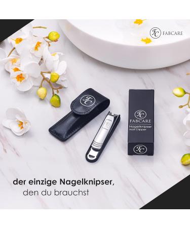 Fabcare Nail Clipper Set with Fan & Integrated Nail File | Extra Sharp & Durable Nail Cutter for Manicure & Pedicure Includes Case & eBook | Buy Nailzwicker Online - Buy Online on GoSupps.com