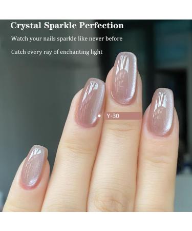 Rolita Gel Polish Rolita Nail Polish Official Rolita Gel Polish 15ml Cat Eye Gel Nail Polish Glitter Crystal Gel Nail Polish with Magnet Jelly-Colored Nail Polish (Y - 33) - Buy Online on GoSupps.com