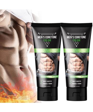 Blusoms Men's CoreTone Cream Blossoms Men's Cortisone Cream Blusoms Reawaken Men's CoreTone Cream Sculptique Abs Sculpting Cream Skin Tightening Cream for Body (2 Pcs)