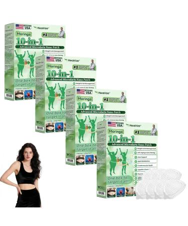 CITYOGA Healrize Moringa 10-in-1 Advanced Nano Microdarts Patch 2026 New Healrize Moringa Patches - 7 tablets/box Natural Skin Patches for Women and Men - Gentle Formula for All Skin (4 boxes)