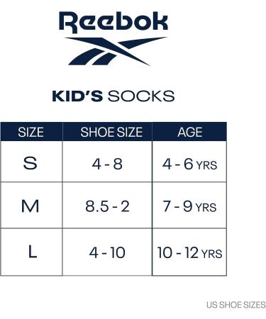 Reebok Girls' Lightweight Comfort Athletic Low Cut Socks (6 Pack) - Black Logo | Size Medium - Buy Online on GoSupps.com