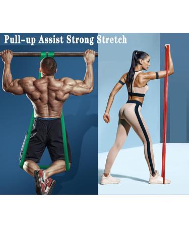 Pull Up Assist Resistance Exercise Bands Set of 4 Elastic Stretch Resistance Band- Powerlifting Bands - by Perfect for Body Stretching Powerlifting Physical Resistance Training Home Workout Black - Buy Online on GoSupps.com