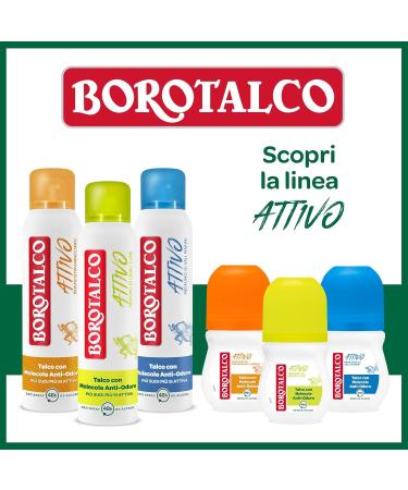  Borotalco Borotalco Yellow Active Roll-On Deodorant Talc with Odour Molecules Fresh Effectiveness 48H Effectiveness Alcohol Free Cedar & Lime Scent - 4 x 50ml - Amazon Exclusive - Buy Online on GoSupps.com