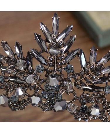 Lurrose 1pc Black Crown Tiara Baroque Queen Crown Black Wedding Tiara for Women Halloween Party - Buy Online on GoSupps.com