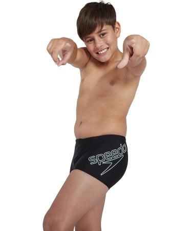 Buy Speedo Boys Boom Logo Placement Aquashort 13-14 Years - Black/Light Adriatic | Fast International Shipping - Buy Online on GoSupps.com