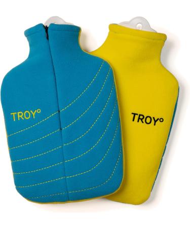 TROY Safe Hot Water Bottle Dual Color (Blue/Yellow) | Long-Lasting & Fast Heating Comfort | Ideal for International Shipping - Buy Online on GoSupps.com