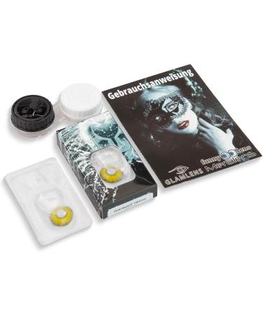 Buy Anime Werewolf Yellow Circle Lenses - Opaque Colored Contact Lenses for Halloween & Cosplay | Free Lens Container - Buy Online on GoSupps.com
