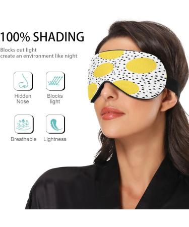 Lightweight Sleep Mask - Abstract Eye Cover with Adjustable Strap for Men & Women | Yellow Dot Blindfold for Travel & Naps - Best Light Blocking Eye Mask - Buy Online on GoSupps.com