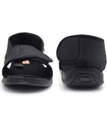 W&LESVAGO Men's Open Toe Diabetic Sandals - Extra Wide Width Arthritis & Edema Footwear 11 Black - Buy Online on GoSupps.com