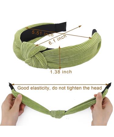 LOVNFC Pleated Knot Headbands for Women - 5pcs No Slip Fashion Turban Hair Bands - Buy Online on GoSupps.com