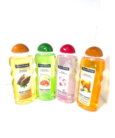 Buy SpaSoap Body Wash - Extra Moisturizing & Deep Cleansing with Shea & Vitamin E | Refreshing Cocoa Butter Scent - 20FL oz International Shipping - Buy Online on GoSupps.com