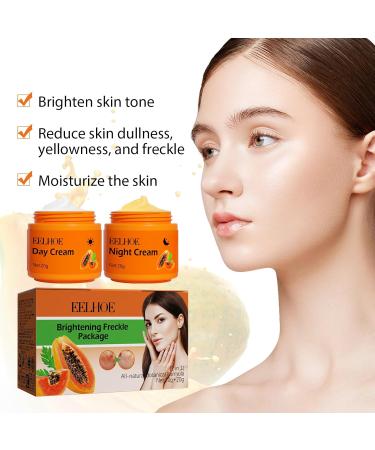 OLLZPJFPK Papaya Whitening Freckle Cream Lightens Facial Freckles Dark Spots Brightens Moisturizes Skin Day and Night Cream - Buy Online on GoSupps.com