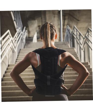 NOLITOY Adjustable Unisex Posture Brace & Seat Belt Holder | Anti-Hunchback Cotton Support for Shoulders - Black - Buy Online on GoSupps.com