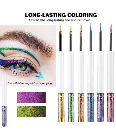 Chameleon Liquid Eyeshadow Set | 6 Metallic Glitter Shades | Long Lasting & Waterproof | Multichrome Makeup - Buy Online on GoSupps.com