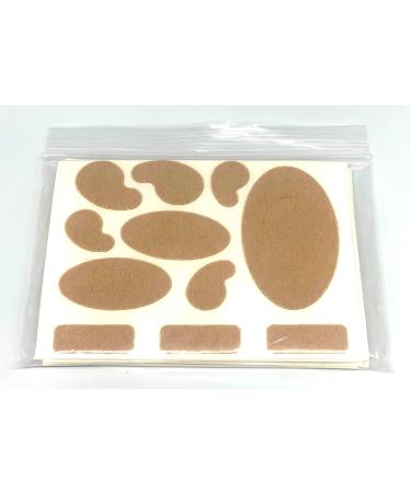Moleskin Adhesive Flannel Foot Blister Pads Variety Pack - 10 Sheets, 110 Pads - Buy Online on GoSupps.com