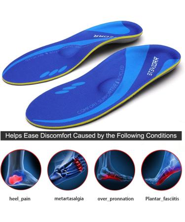 Orthotic Shoe Insoles Original - Arch Support Unisex - Relieve Metatarsal & Heel Pain - UK-12 (30.5CM) Navy Blue - Buy Online on GoSupps.com