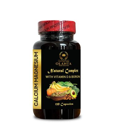 Calcium Magnesium Supplement - Support Bone and Muscle Health Bone Builder Supplement Citrate for Muscles Nerves Phosphorus - 1 Bottle 120 Capsules