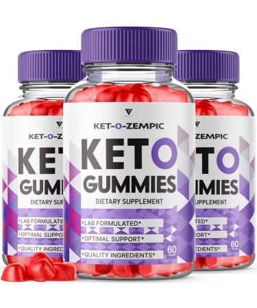 (3 Pack) Keto-O-Zempic Gummies Keto Zempic Gummies Advanced Shark AC Tank Oprah Winfrey Ketozempic Weight Loss ACV Apple Cider Vinegar Supplement Keto-zempic Beetroot (180 Gummies)