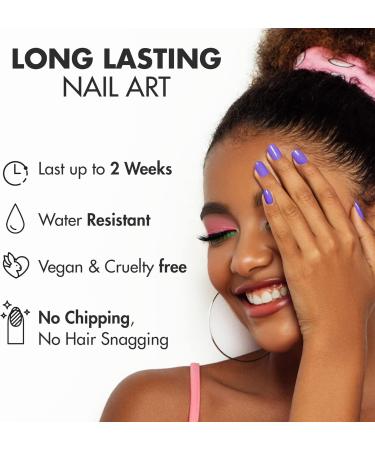 MOYOU LONDON Semi Cured Gel Nail Wraps - 20 Pcs Salon-Quality Manicure Set with Nail File & Cuticle Stick | Nailsbyalicewhite 01 - Buy Online on GoSupps.com