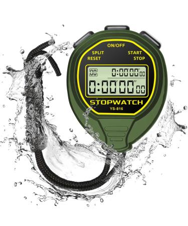 Lighth away waterproof stopwatch timer 30 rounds of shared memory large display simple digital stopwatch no clock/alarm clock/calendar/noise sports stopwatch for swimming football coach - Buy Online on GoSupps.com