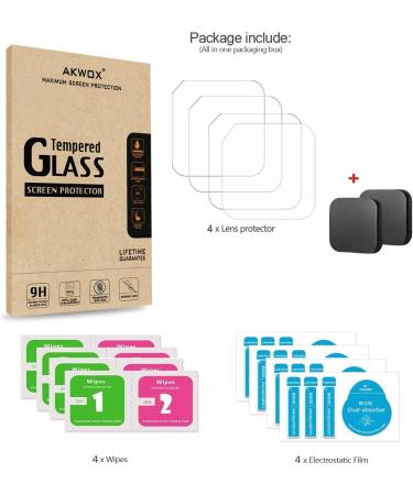 6-Pack Tempered Glass Screen Protector & Lens Cap Cover for GoPro Hero 4/5 Session - Akwox - Buy Online on GoSupps.com