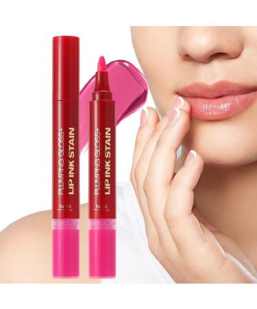 Fmzrbnih Lip Oil Liner Set - Glossy Moisturizing Lip Liner Dual-Headed Liner | Long-Lasting Lip Moisturizer Nourishing Gloss Kit for Girls Women and Adults