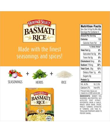 Heritage Select Premium Basmati Rice - Roasted Chicken & Herbs 6.5oz Box (6-Pack) - Buy Online on GoSupps.com