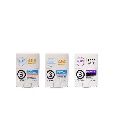 Reef Safe Mineral Face Sunscreen Stick SPF45 - Non-Nano Zinc Oxide, Titanium Oxide, Non-Greasy, Broad Spectrum UVA/UVB Protection - 0.5oz - Buy Online on GoSupps.com