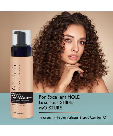 Sunny Isle Pure Chebe Mousse 8oz | Extreme Hold & Thickening Hair Treatment | Infused with African Chebe Powder & Jamaican Black Castor Oil - Buy Online on GoSupps.com