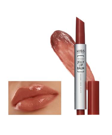 KISS NEW YORK Frozen Jelly Lip Balm Pen High Shine Lip Gloss for Sheer Tint Hydrating Melting Lipstick With Hyaluronic Acid Cooling Effect With Menthol Non-Sticky & Long Lasting (Shimmer Brown) - Buy Online on GoSupps.com