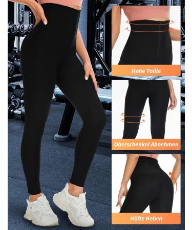 Melliex High Waist Sauna Pants - Weight Loss Sweat Leggings | Body Shaper for Fitness Gym & Yoga (XXL) - Buy Online on GoSupps.com