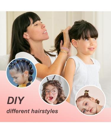 Buy Kavya 200-Piece Multi-Colored Hair Ties for Girls & Women - Elastic Metal-Free 4.5 cm Hair Bands for Ponytails - Buy Online on GoSupps.com