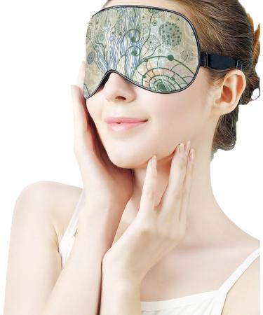 Floral Sleep Mask for Men and Women - Adjustable Strap, Blocks Light for Night Travel and Nap - Buy Online on GoSupps.com