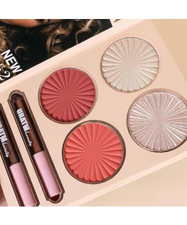  Rukjmqi Makeup Palette - 30 Colors Highlighter Blush - Makeup Set Eyeshadow Highlighter Beauty | For Cheeks Face Daily Use Party Travel Vacation Birthday Wedding Events - Buy Online on GoSupps.com