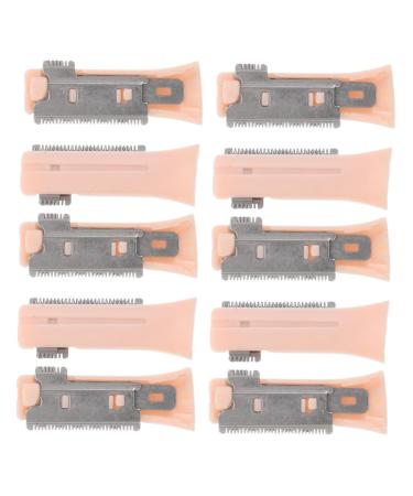 TOYZFRIENDY 10Pcs Replaceable Electric Eyebrow Trimmer Blades Soft SkinFriendly Precision Blades for Personal Facial Hair Care Quick Replacement for Longterm Use Orange