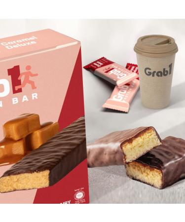 Grab1 Caramel Deluxe Protein Bars (20 Bars) | Controls Hunger | Certified Kosher | Delicious Tasting | Low Calorie | Great Meal Replacement or Snack - Buy Online on GoSupps.com