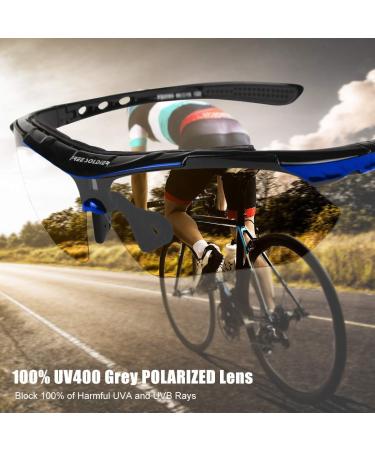 Free Soldier Tactical Sports Glasses - Polaroid Sunglasses for Men | 5-in-1 Military MTB & Running Glasses for Cycling Hiking & Outdoor Activities - Buy Online on GoSupps.com