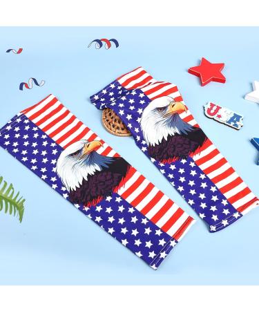 4th of July Calf Compression Sleeves for Men - 20-30mmHg Red White Blue Star Leg Support - Eagle Shin Splint Sleeve for Running Cycling Football - Buy Online on GoSupps.com